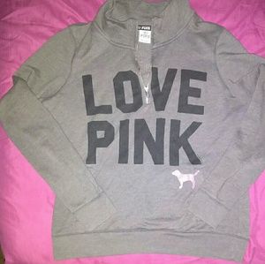 VS PINK quarter zip sweater